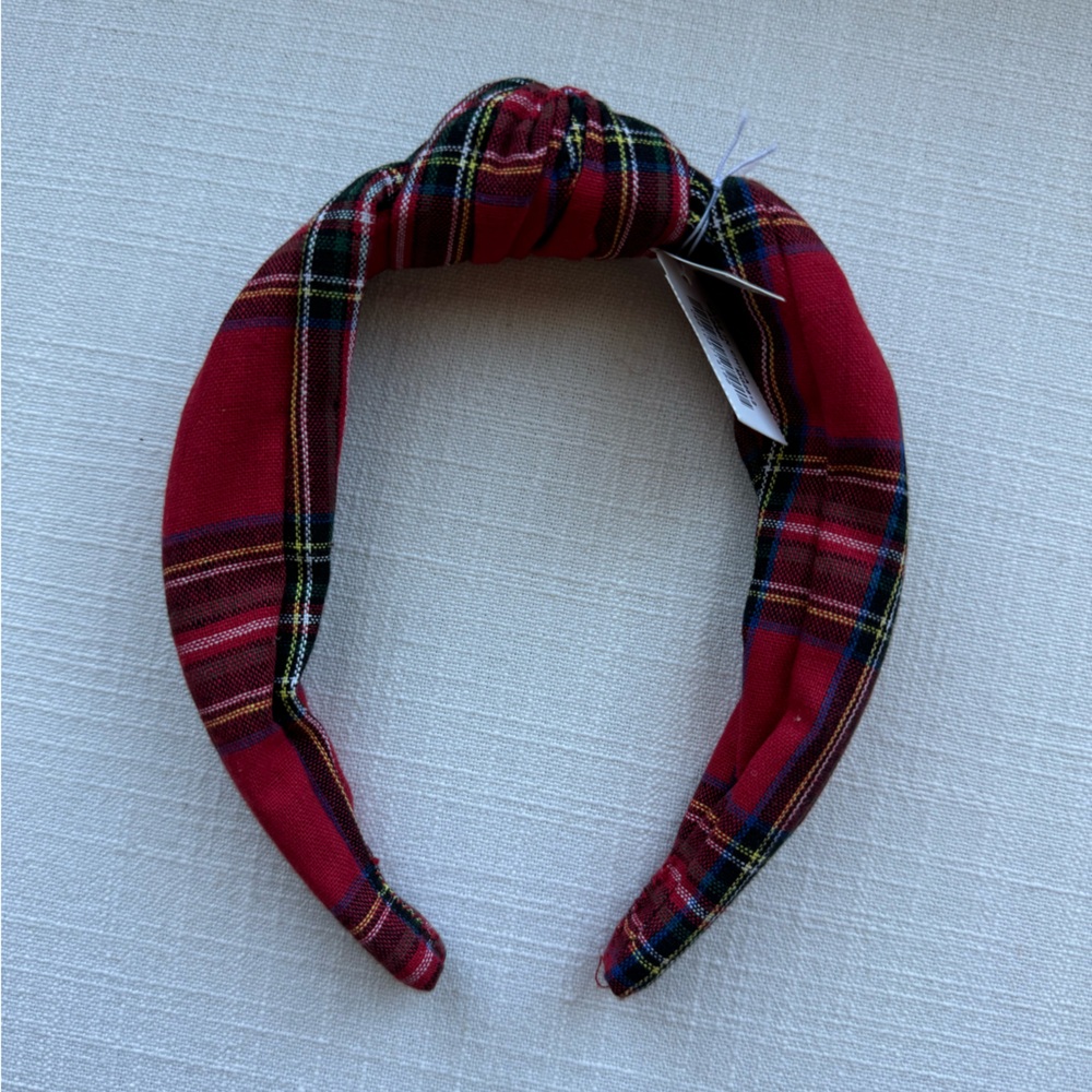 J.Crew Red Plaid Headband
